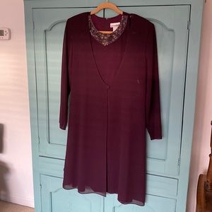 AfterDark Formal Dress. Sleeveless Dress with sheer jacket. Size 10.